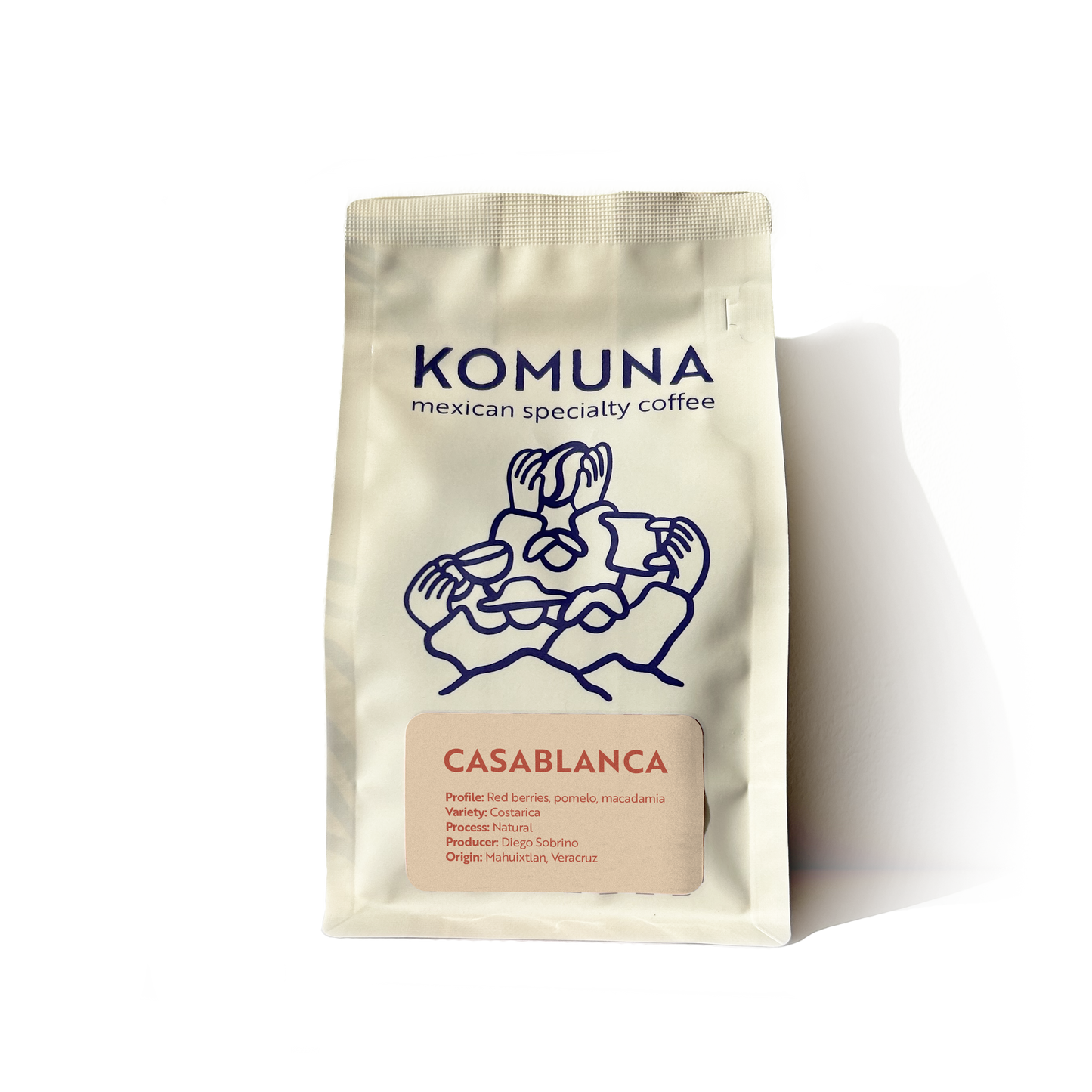 Komuna Casablanca specialty coffee, natural-processed from Veracruz, Mexico, freshly roasted in Denmark.