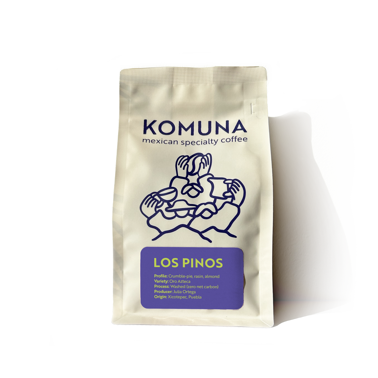 Komuna Los Pinos specialty coffee, yellow honey-processed from Puebla, Mexico, freshly roasted in Denmark.