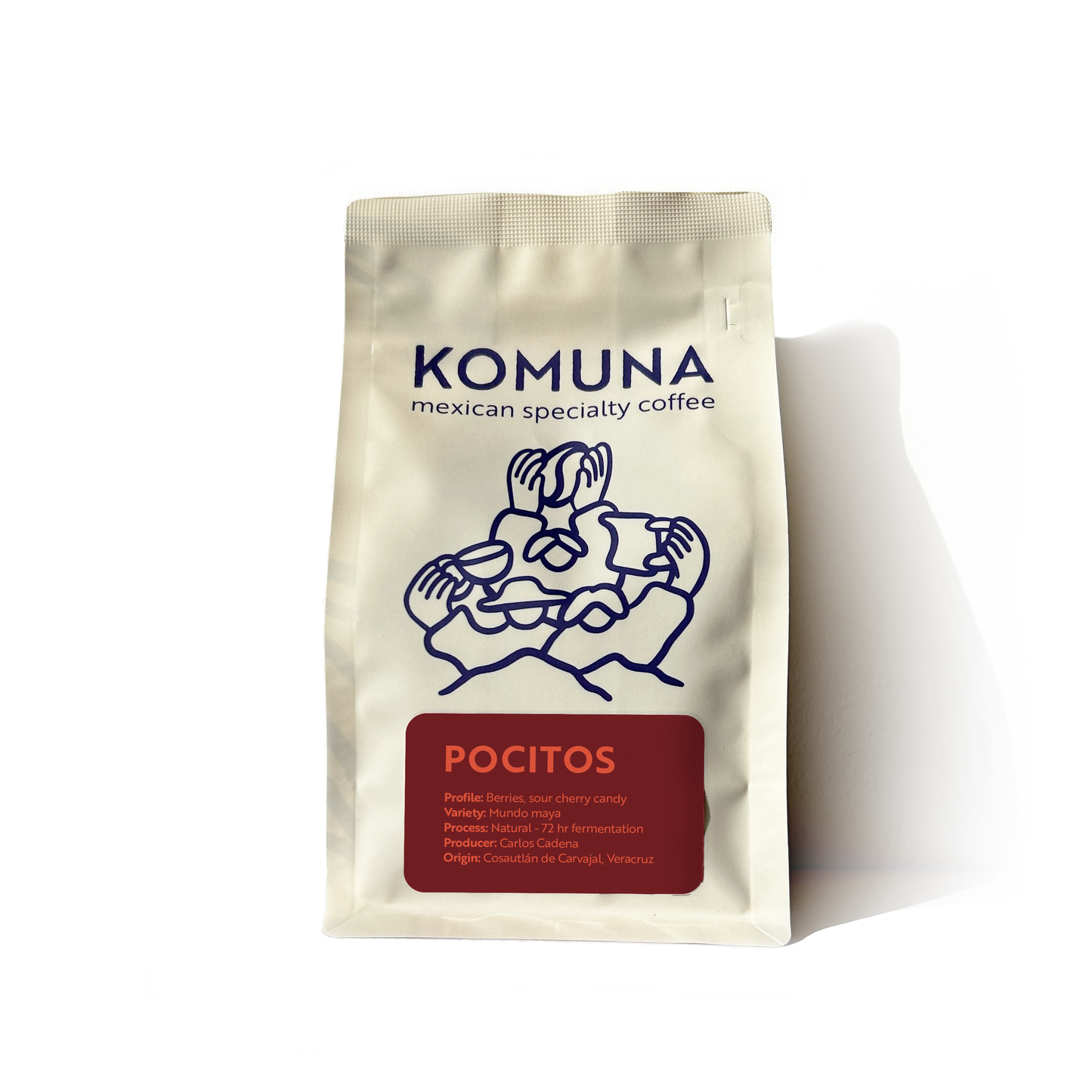Komuna  specialty coffee, natural-processed from Veracruz, Mexico, freshly roasted in Denmark.
