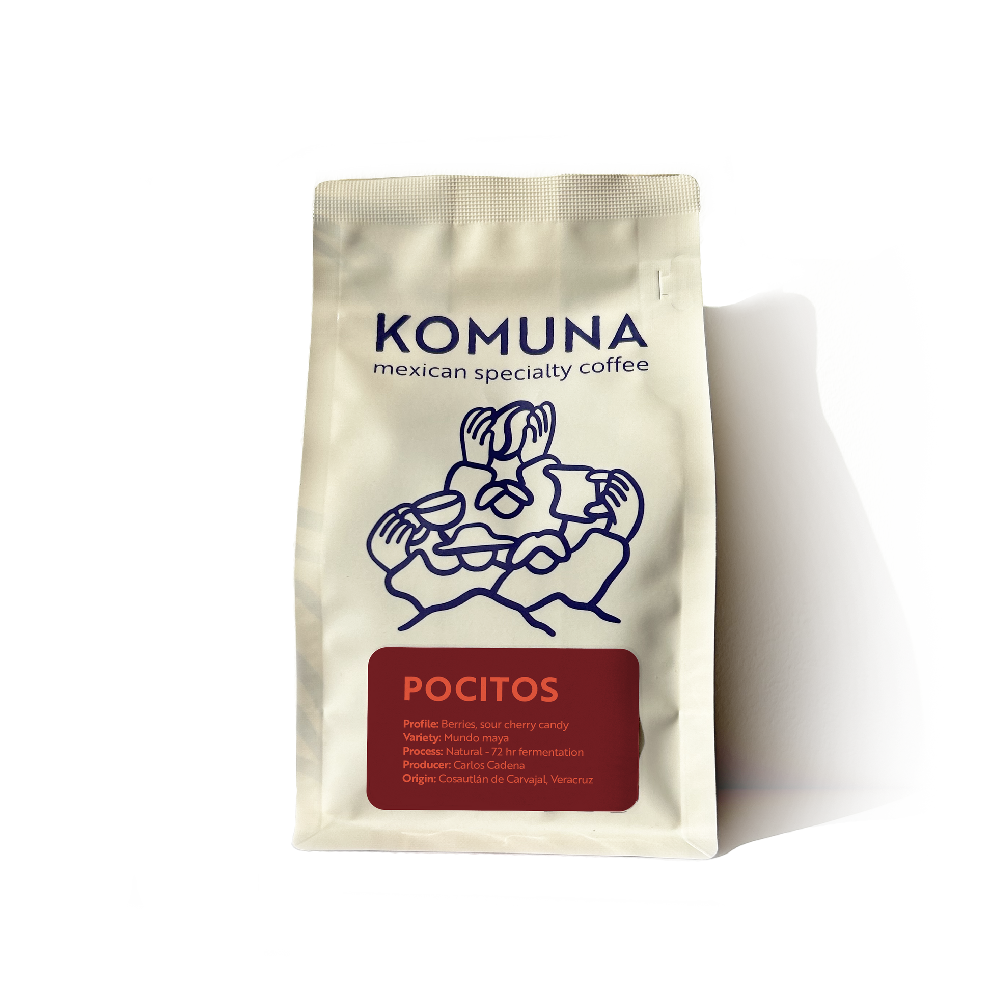 Komuna  specialty coffee, natural-processed from Veracruz, Mexico, freshly roasted in Denmark.