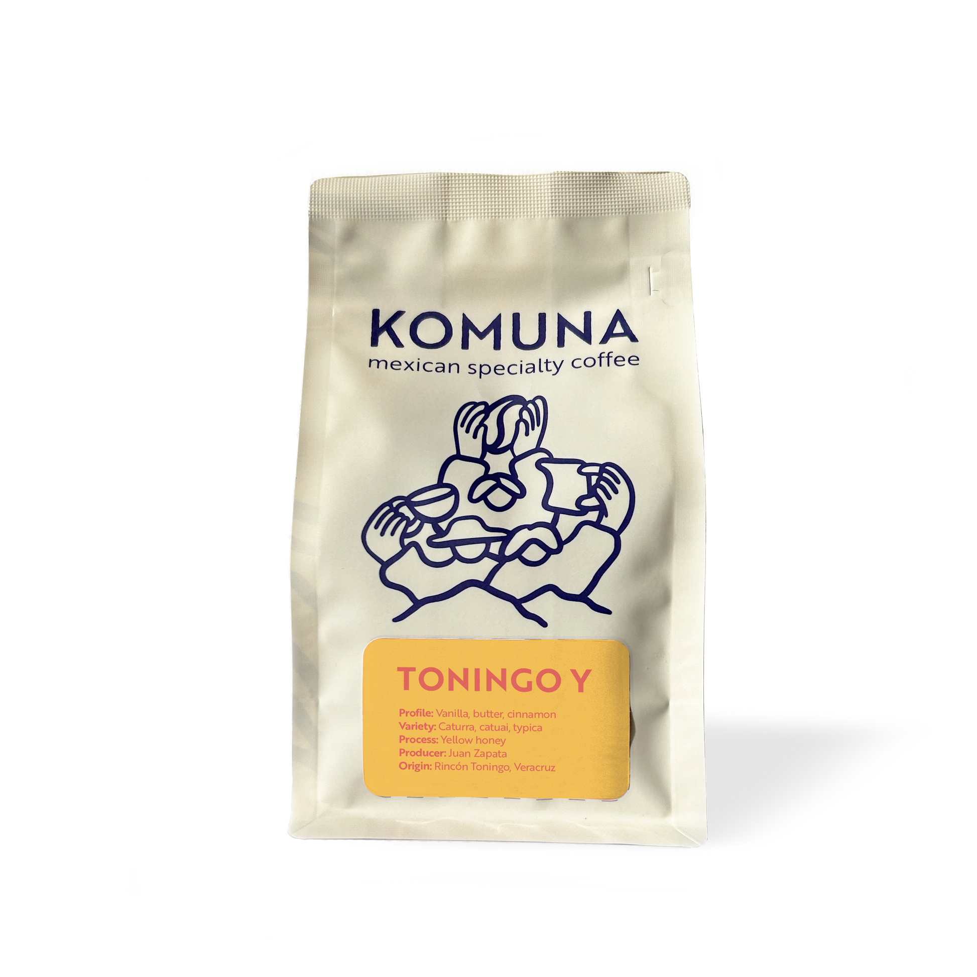 Komuna  specialty coffee, honey-processed from Veracruz, Mexico, freshly roasted in Denmark.